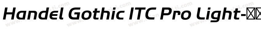 Handel Gothic ITC Pro Light字体转换